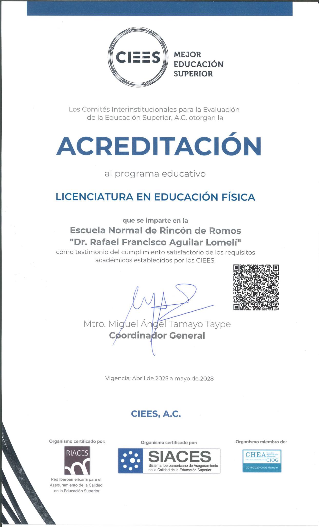 La ENRR se posiciona como una Institución acreditada La ENRR se posiciona como una Institución acreditada