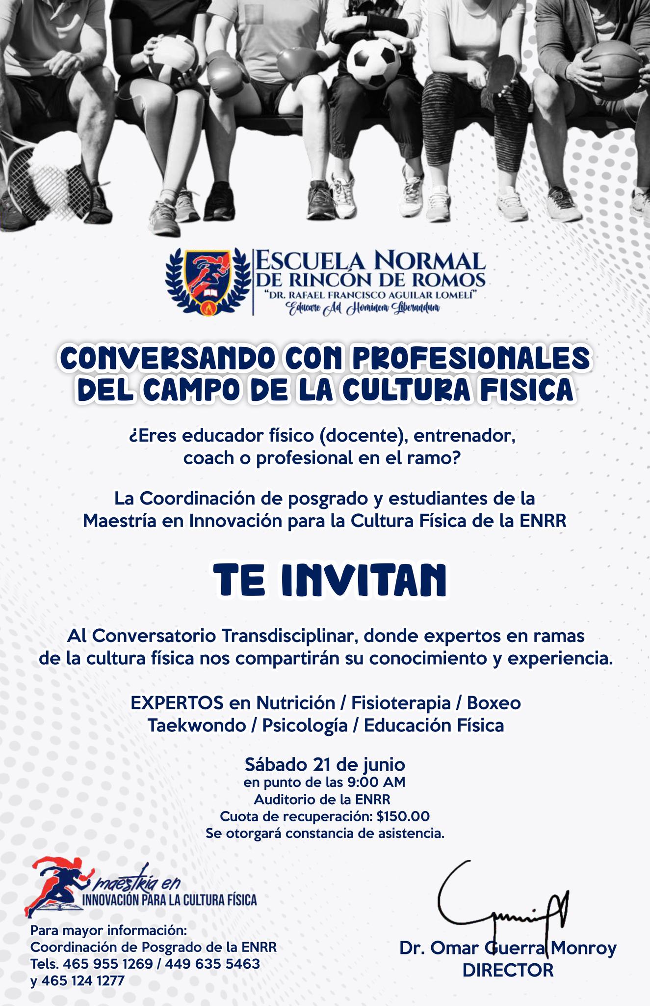 Conversatorio Transdisciplinar con expertos en diferentes ramas de la cultura física